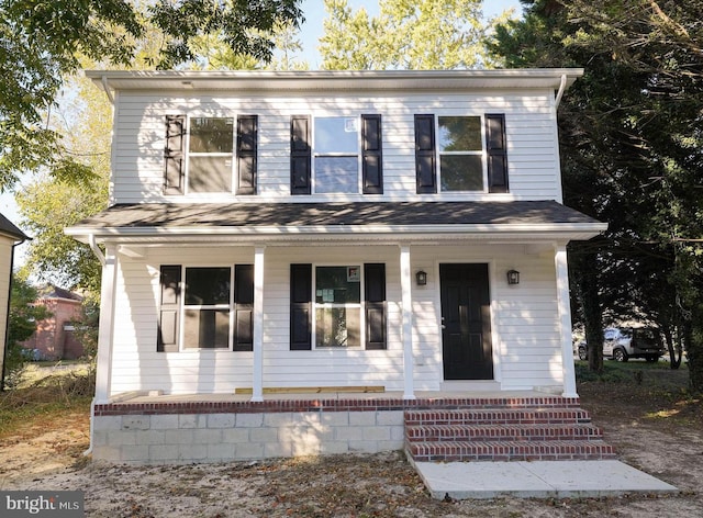 view of front of property with covered porch