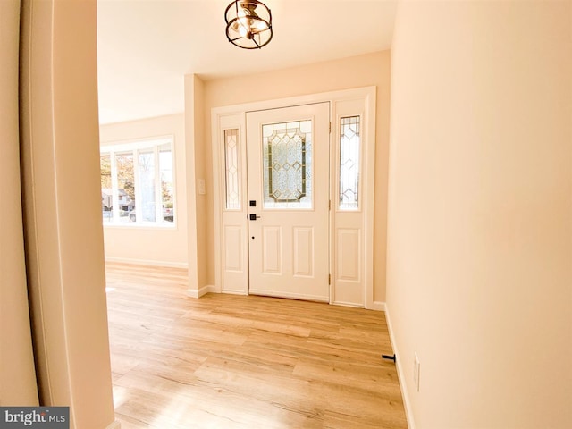 entryway featuring light hardwood / wood-style flooring