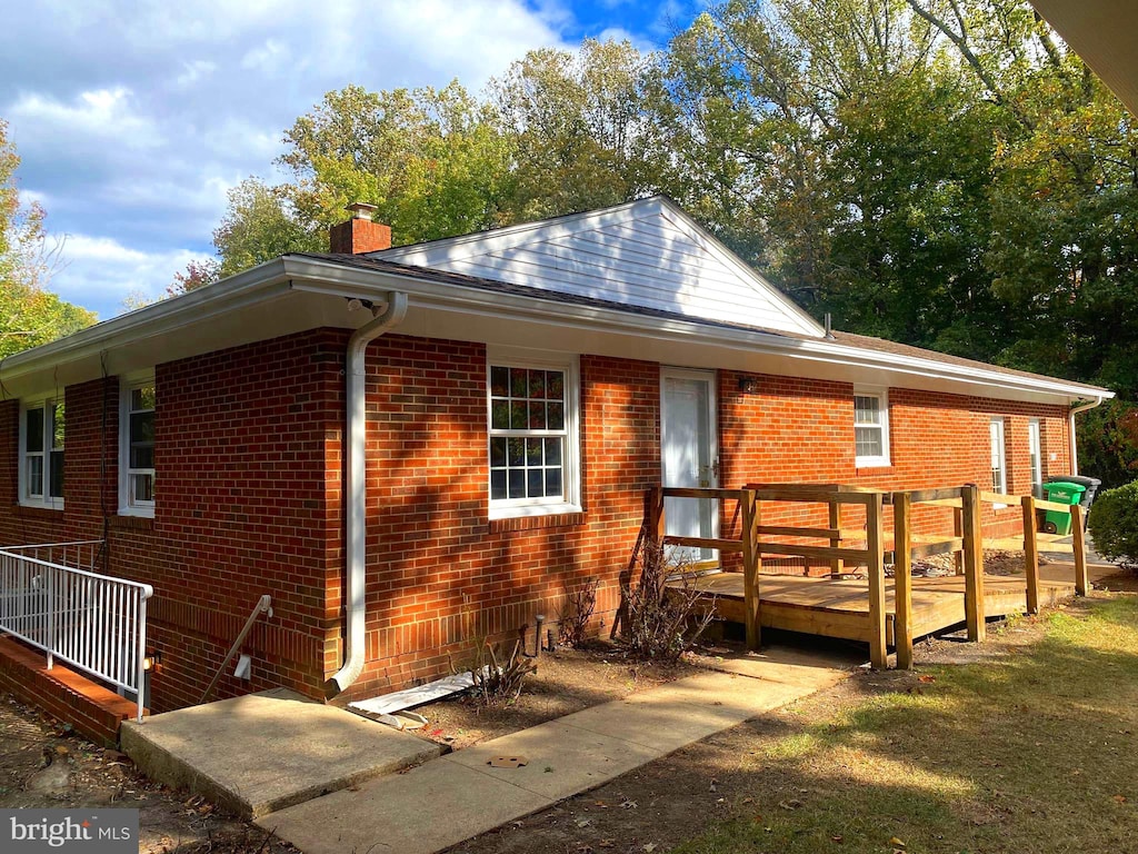 exterior space featuring a deck