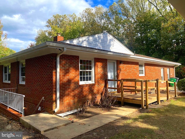 exterior space featuring a deck