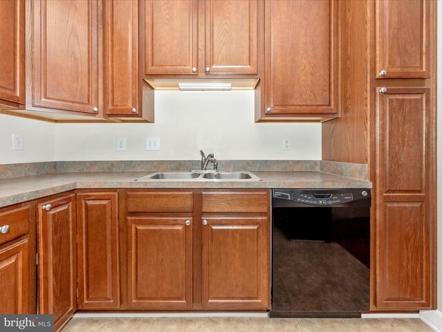 kitchen featuring dishwasher and sink