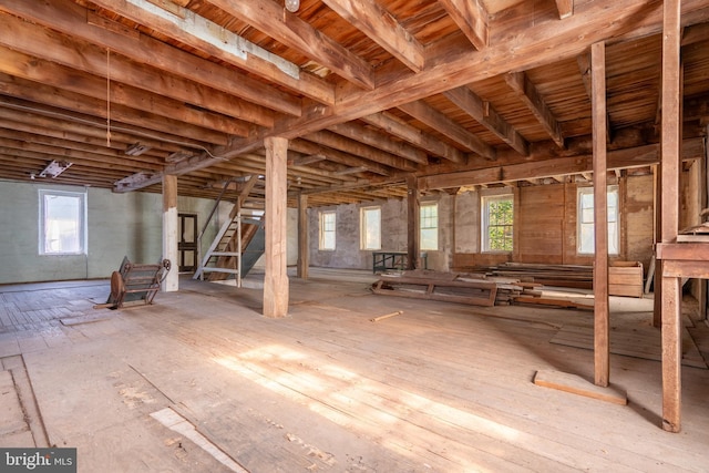 miscellaneous room with stairs