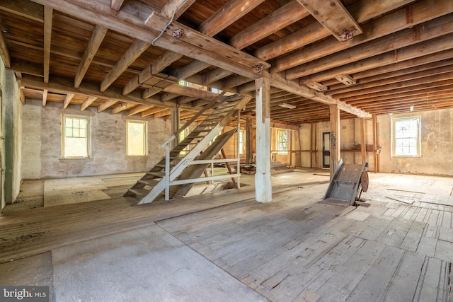 miscellaneous room featuring stairs