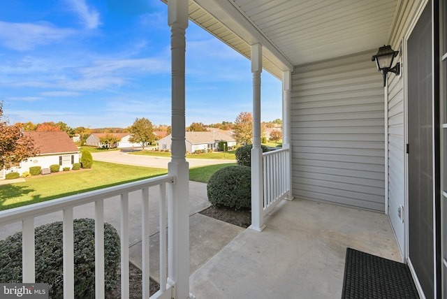 view of patio / terrace featuring covered porch