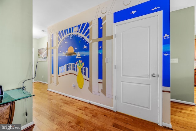 entryway featuring hardwood / wood-style floors