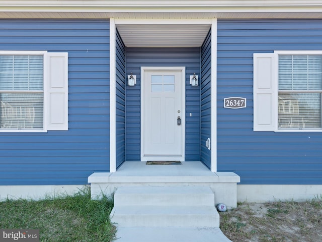 view of doorway to property