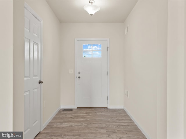 interior space with light wood-type flooring