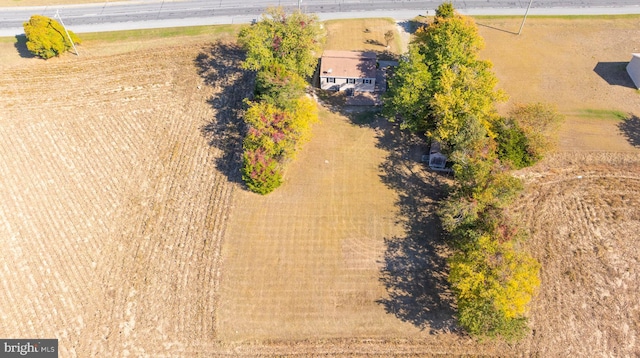 bird's eye view with a rural view