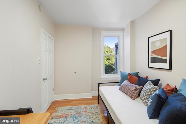 bedroom featuring light hardwood / wood-style flooring