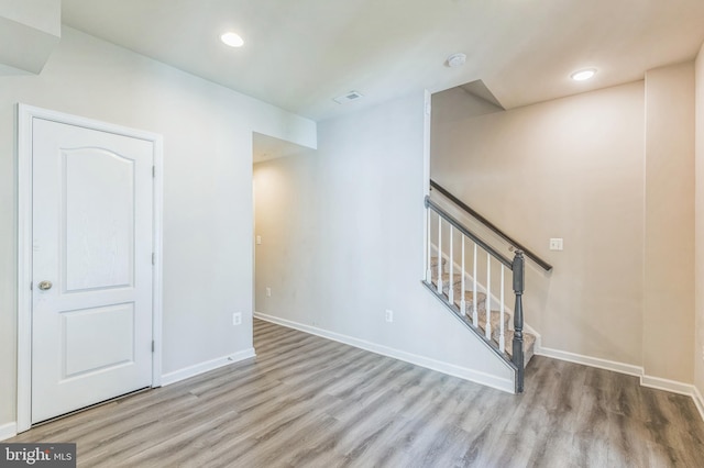 empty room featuring light hardwood / wood-style flooring