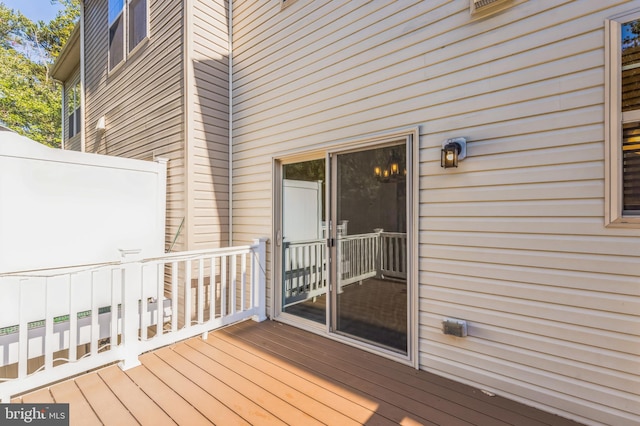 view of wooden deck