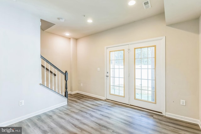 entryway featuring light hardwood / wood-style floors