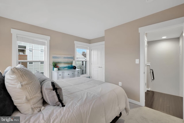 bedroom with carpet floors