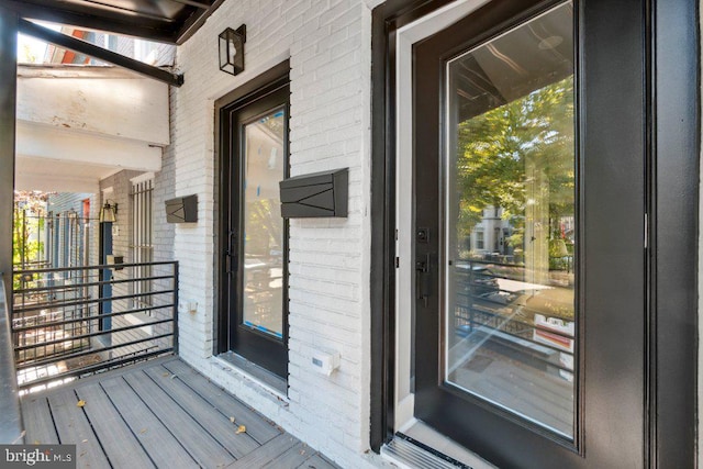 view of doorway to property