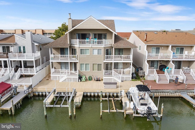 view of property featuring a water view