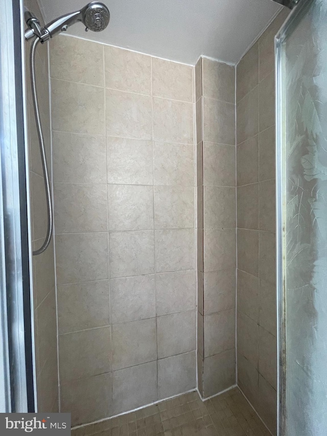 bathroom featuring walk in shower