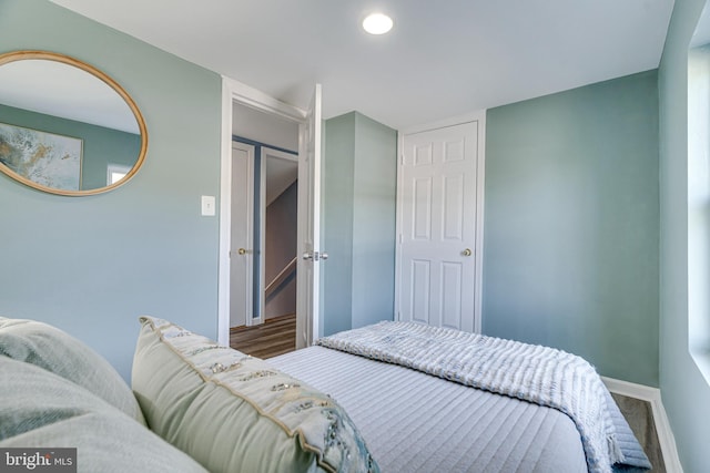 bedroom with a closet