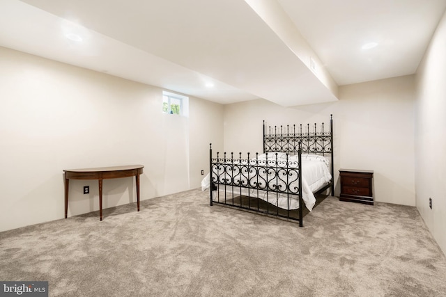 bedroom with carpet floors