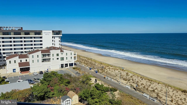 water view featuring a beach view