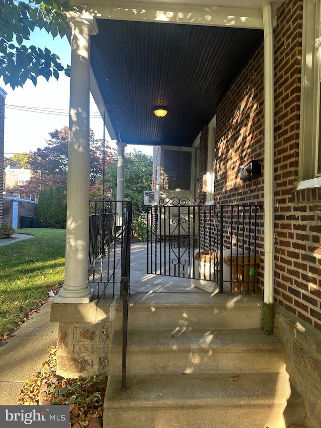 view of patio with covered porch