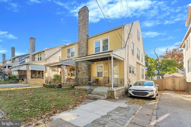 view of front of home with a porch