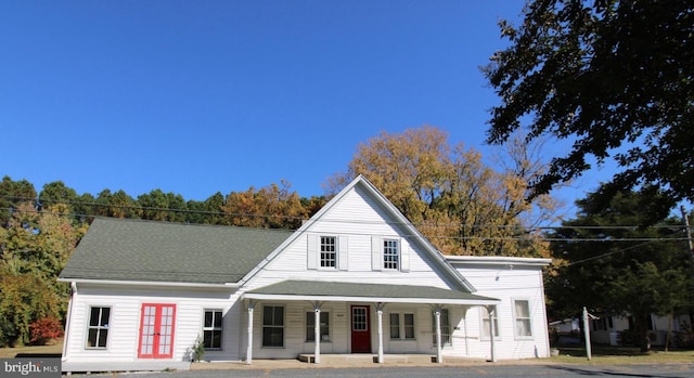 view of front of home with a porch