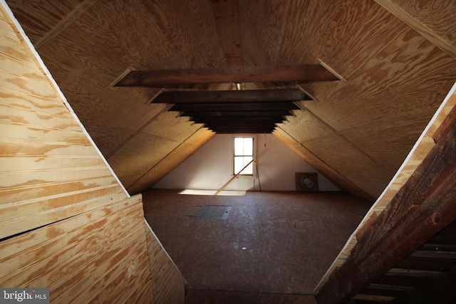 view of attic