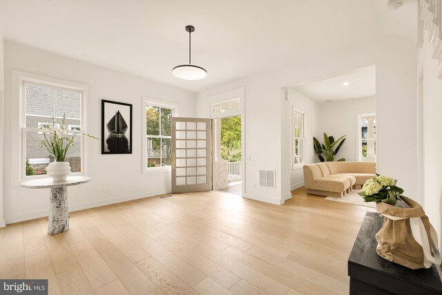 entryway featuring light wood-type flooring