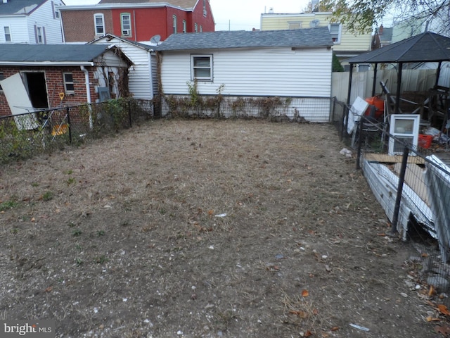 exterior space with a gazebo