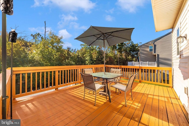 view of wooden deck