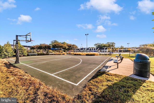 view of basketball court