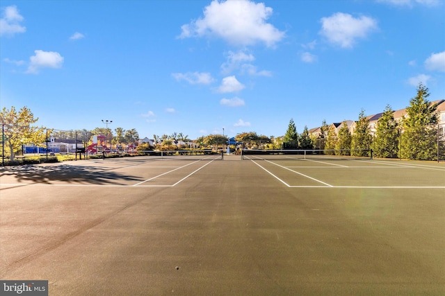 view of tennis court