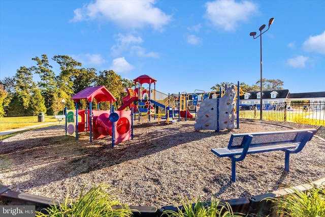 view of jungle gym