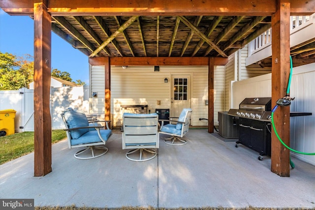 view of patio with grilling area