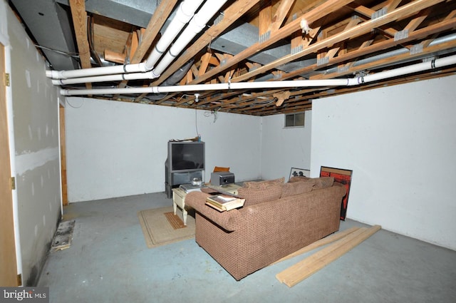 view of basement