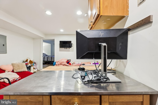 kitchen with stainless steel counters