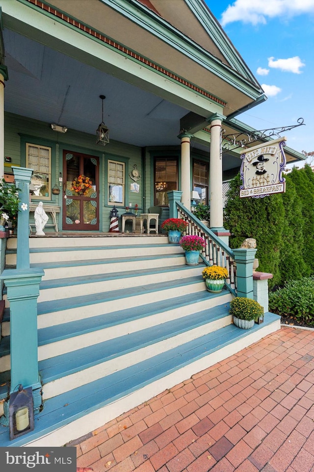 view of patio with covered porch