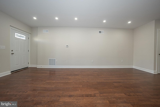 foyer featuring dark hardwood / wood-style flooring