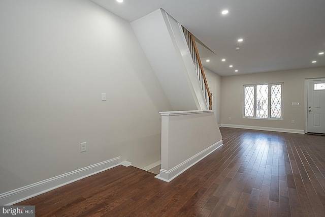 foyer featuring dark hardwood / wood-style flooring