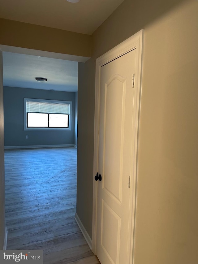 hallway featuring light hardwood / wood-style floors