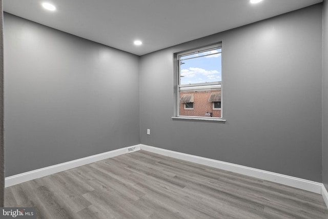 empty room featuring light hardwood / wood-style flooring