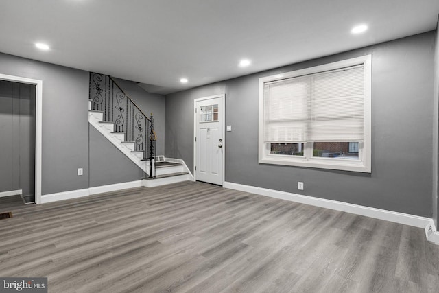 entryway featuring wood-type flooring