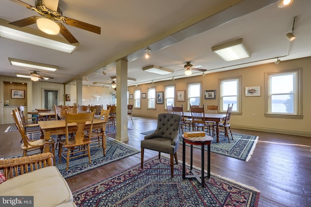 dining room featuring dark hardwood / wood-style floors