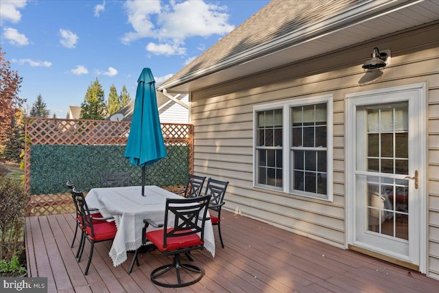 view of wooden deck