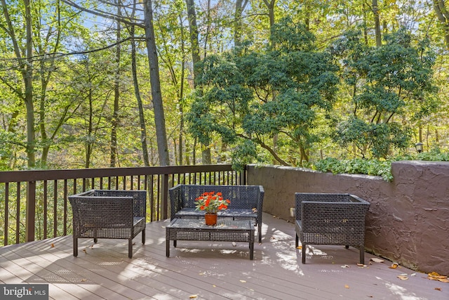 6503 Fleecydale Rd, New Hope, PA 18938 - wooden deck with an outdoor living space