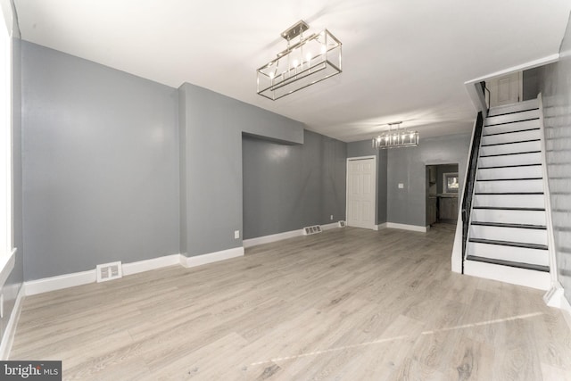 interior space featuring light hardwood / wood-style floors