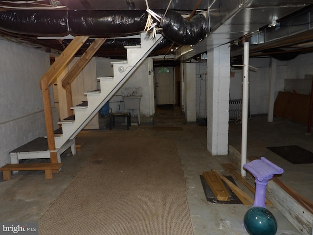 view of basement