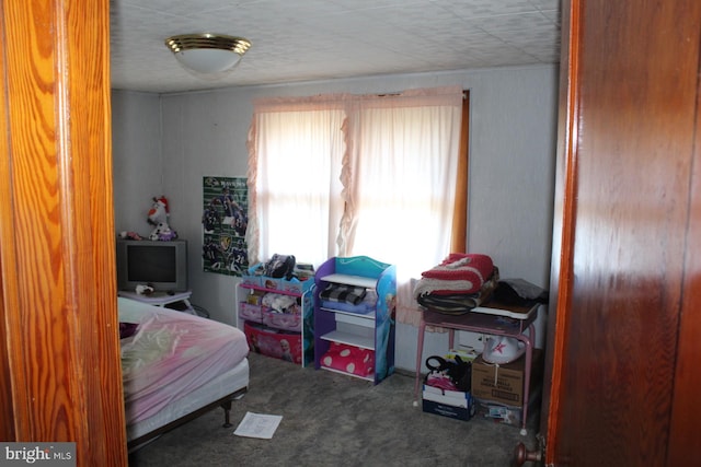 bedroom featuring carpet