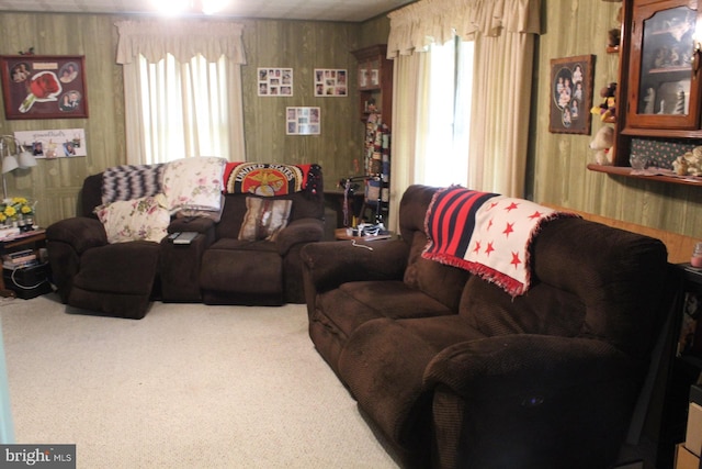 view of carpeted living room