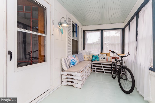 view of sunroom